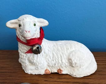 Vintage German Paper Mache Sheep 1925