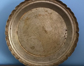 Vintage Ekcoloy Silver Beauty 10" Deep Scalloped Pie Pan