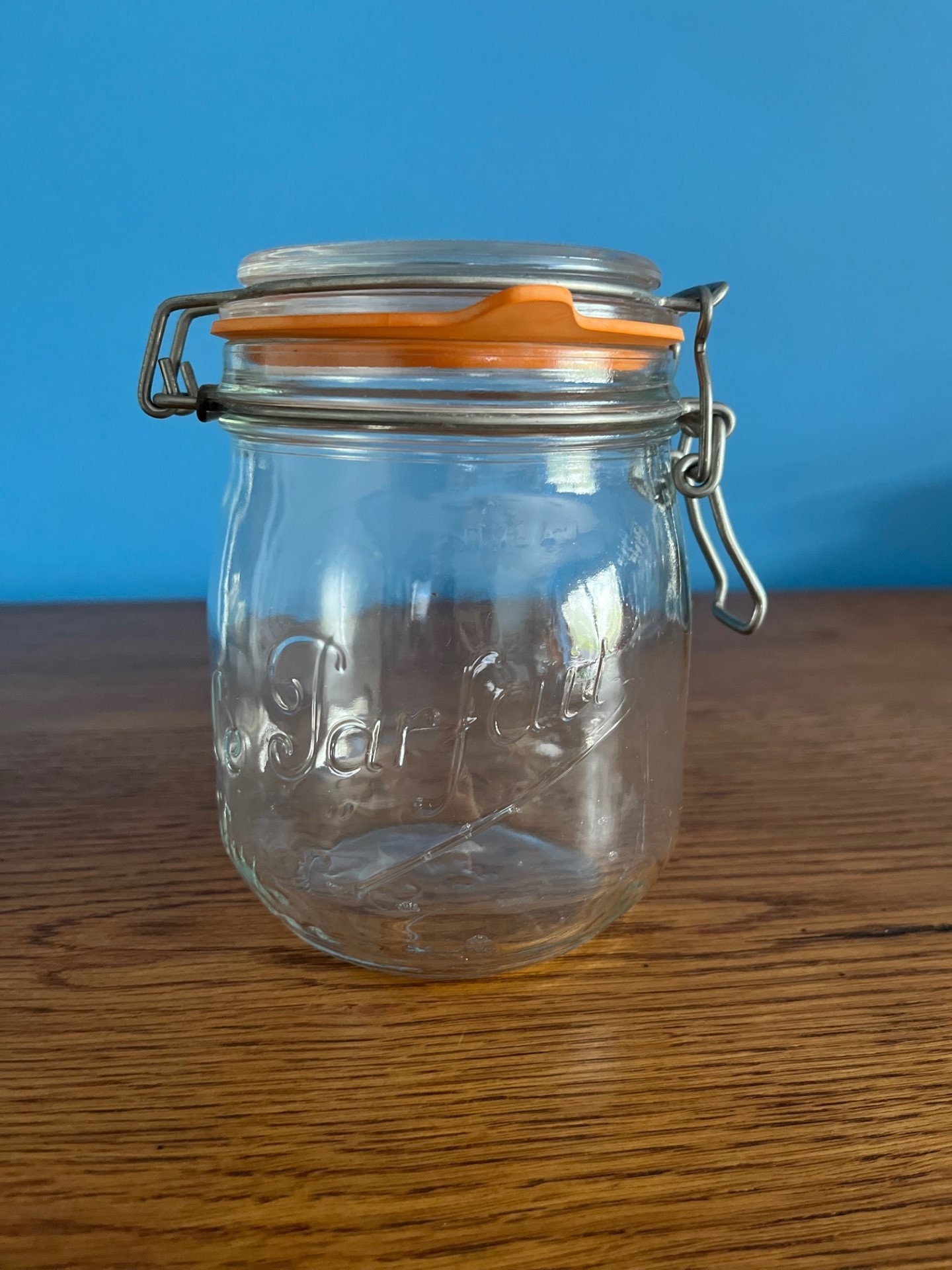 Unique Glass Jar With Ball On Bottom Only