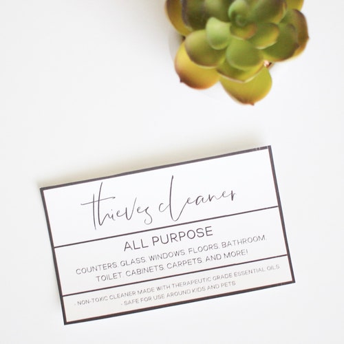 Thieves Cleaner Label | Etsy