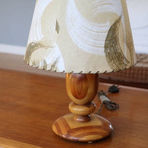 Mid Century Parquetry Table Lamp