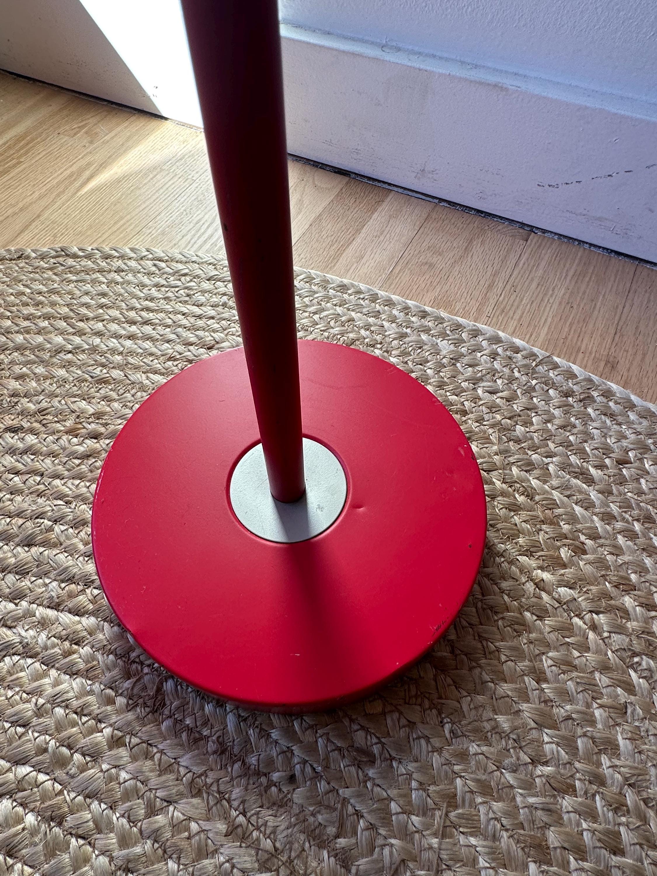 Vintage Red IKEA Kvart Floor Lamp - Adjustable Gooseneck Design - Etsy
