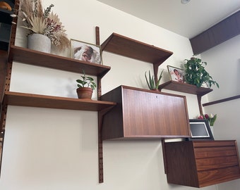 Mid Century Walnut Cado Wall System by Poul Cadovius ** Free Shipping North America**