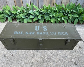 Vintage 60s Large Military Wood Storage Box US - Etsy