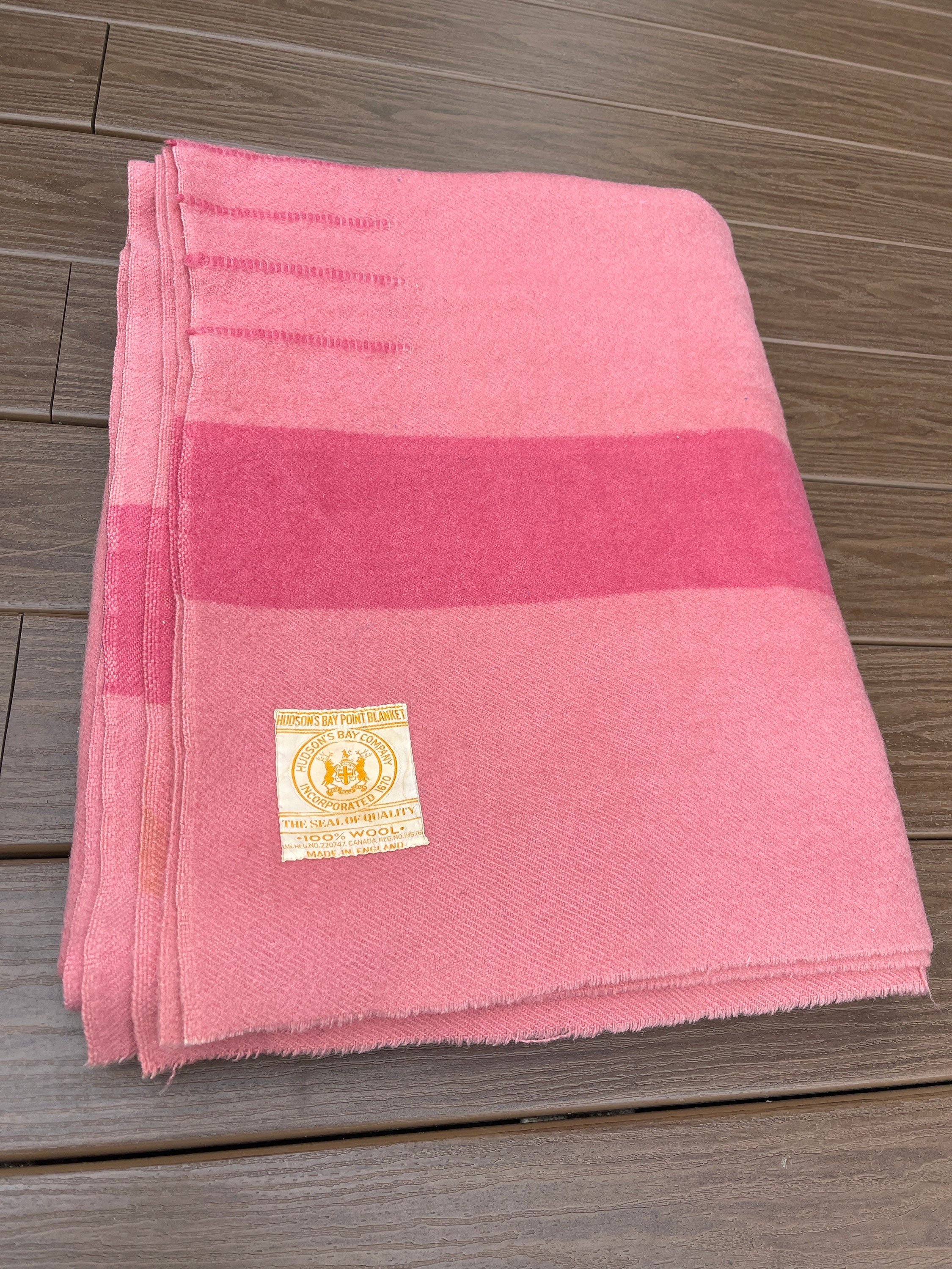 Pink hudson bay blanket deals