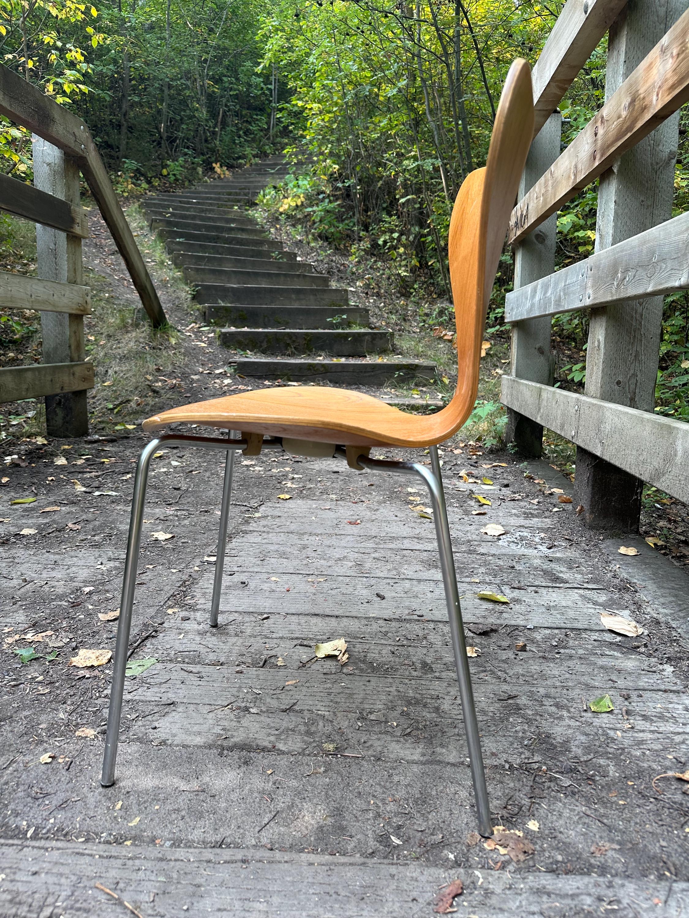 ダイニングチェア FRITZ HANSEN SEVEN CHAIR TEAK VINTAGE Seven Chair Made in Teak by Arne Jacobsen for Fritz Hansen From