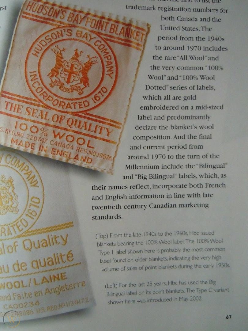 Hudson's bay blanket label guide hotsell