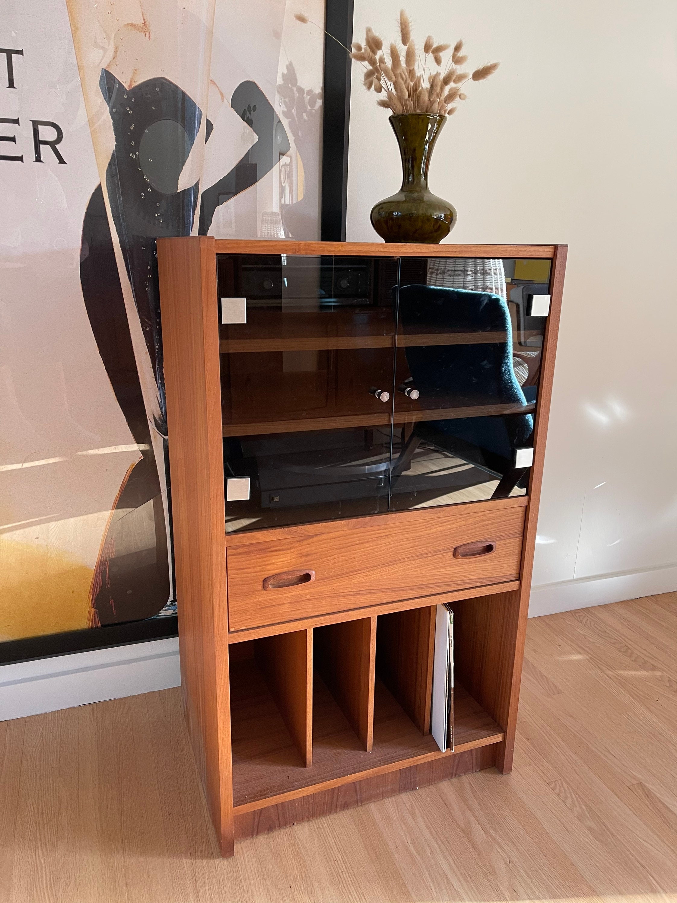 Teak stereo cabinet deals