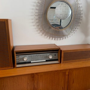 Restored Telefunken Opus 5550 MX Tube Radio with Klangbox RB 46 Speakers