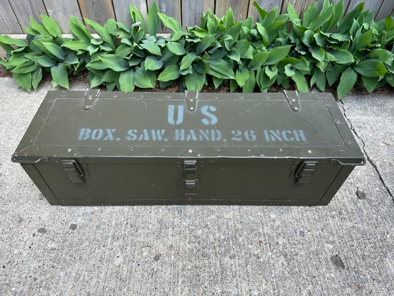 Vintage 60s Large Military Wood Storage Box US - Etsy