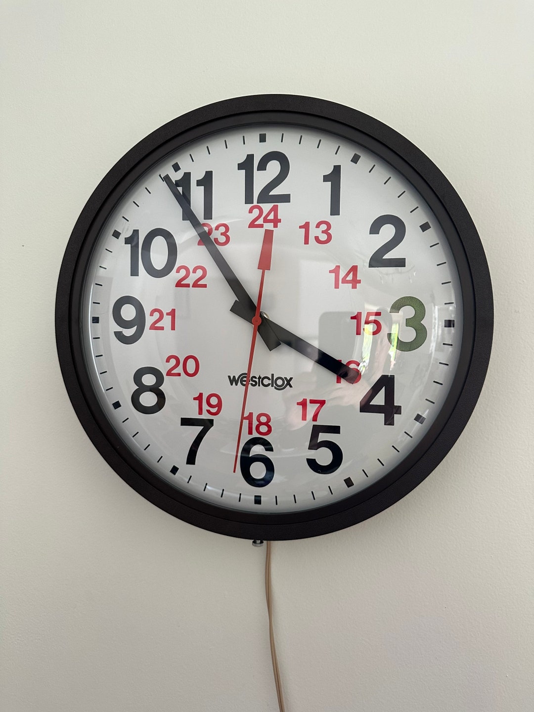 Vintage Westclox School Wall Clock Large 14 With Quiet Sweep Etsy