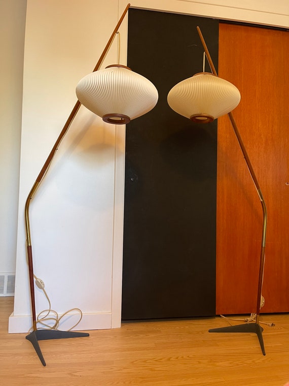 Mid century modern pole lamp deals