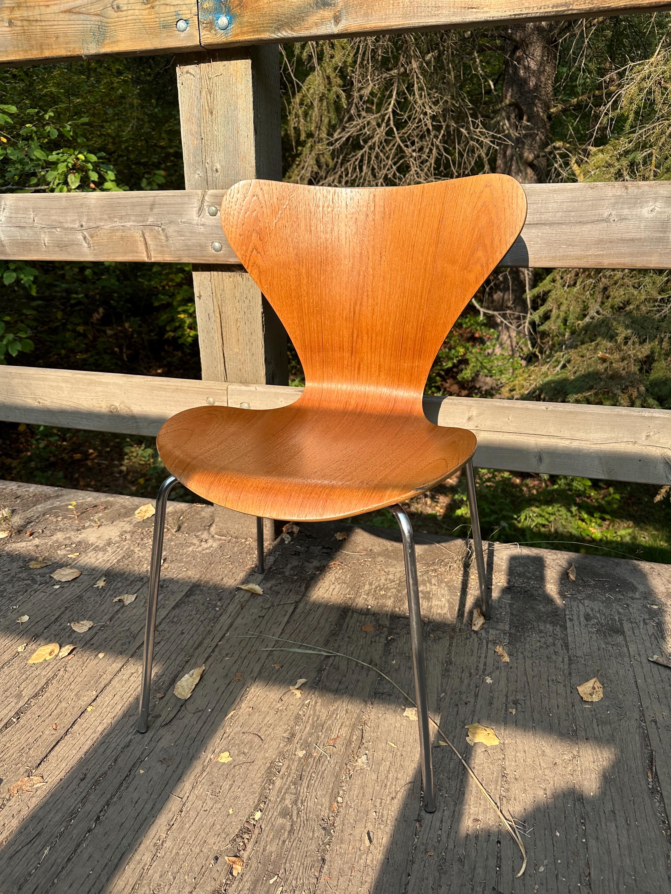 Series 7 Chair in Teak by Arne Jacobsen for Fritz Hansen, Denmark