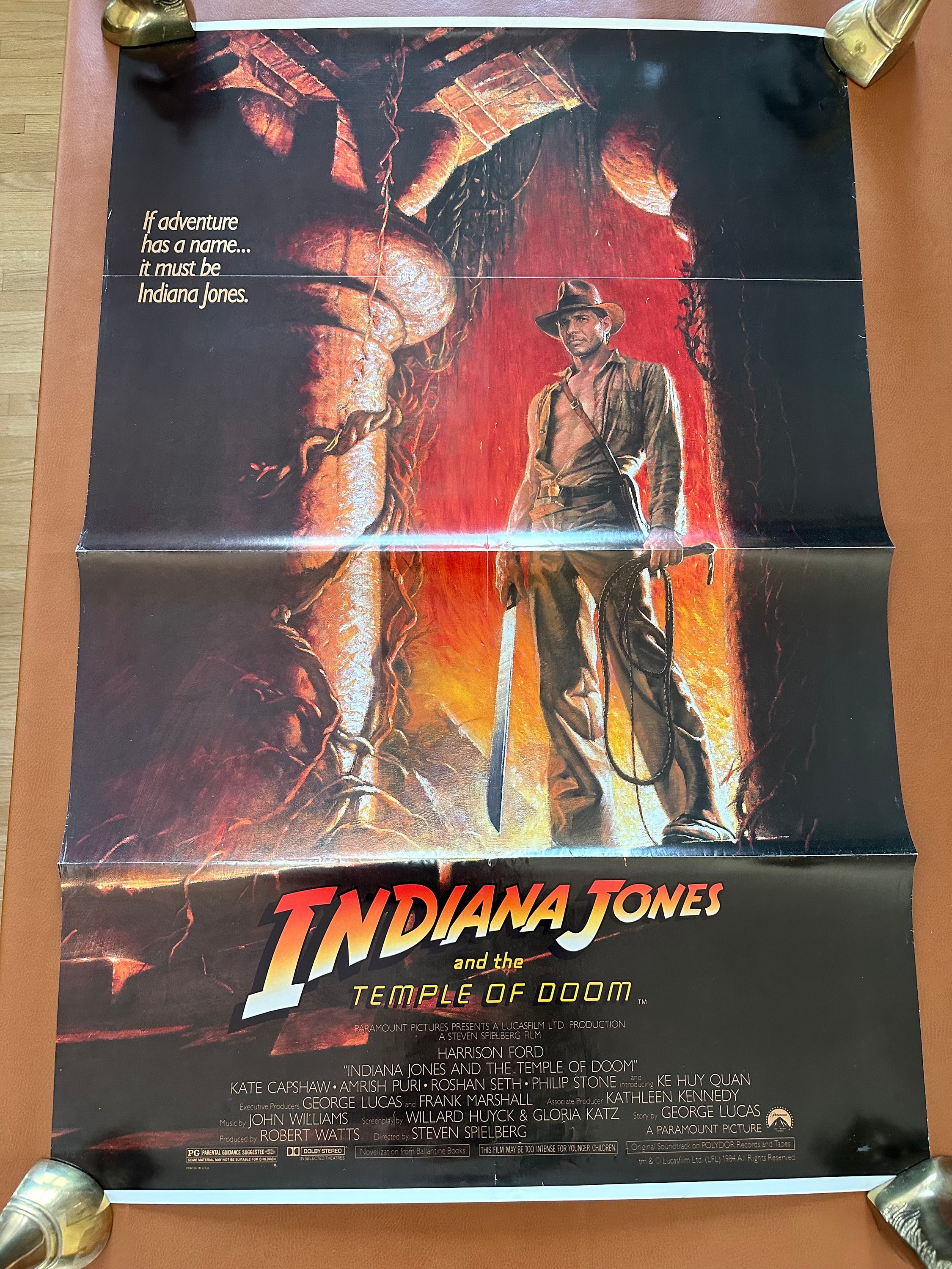 Indiana Jones and the Temple of Doom -1984 - Movie Poster 27x41 - Etsy