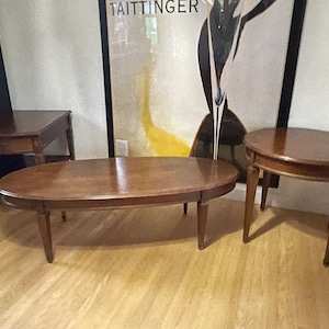 Mid Century Heirloom of Canada Walnut Coffee and Side Table Set - 1960s