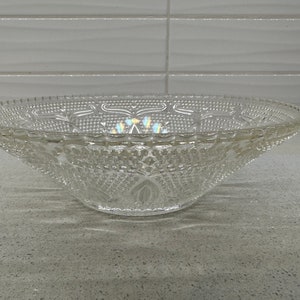 Mid Century Large Federal Glass Bowl in Heritage Pattern 1950s