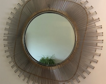 Mid Century Sunburst / Starburst / Brutalist Wall Mirror or Sculpture **Free shipping North America**