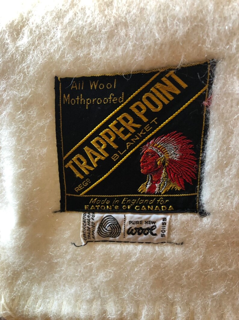 Vintage 1960s 4 Point Trapper Wool Blanket for Eatons of Etsy