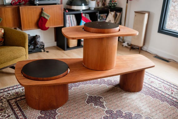 RS Associates Teak Coffee Table Set: Mid-century Modern Martini