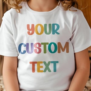 Custom Rainbow T-shirt - Personalised Text for Children & Babies