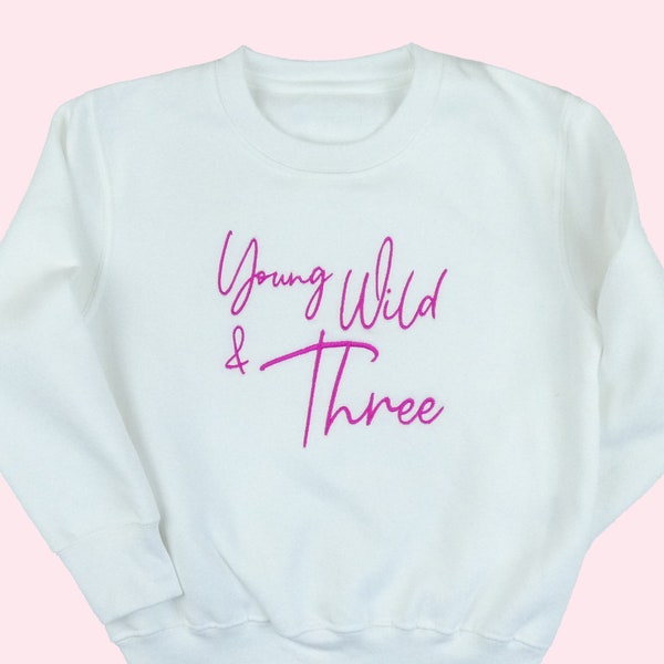 Jeune sauvage et trois troisièmes cavaliers d'anniversaire. Sweat-shirt pour 3e anniversaire, j'ai 3 ans, tenue pour 3e anniversaire, cadeau d'anniversaire, cadeau pour le troisième anniversaire