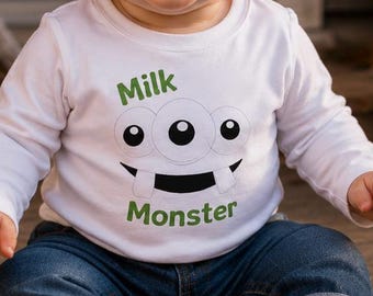 Milk Monster Baby Bodysuit: Funny Halloween Costume Outfit