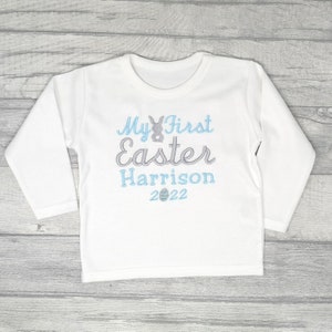 My First Easter, First East Chick, Alternative Easter Gift, Custom Easter Chick, Easter Chick Tshirt Gift, Easter Vest Sleepsuit image 2