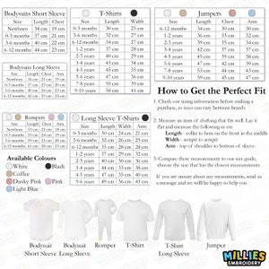 This is an infographic listing all of the sizes of the items, if you need help with sizing you can send a message and we will help.