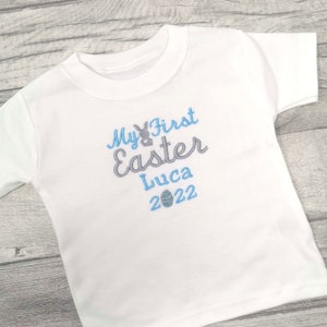 Mein erstes Ostern, erstes Ostküken, alternatives Ostergeschenk, individuelles Osterküken, Osterküken-T-Shirt-Geschenk, Osterweste-Schlafanzug Bild 6