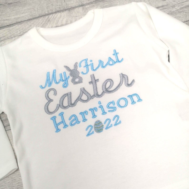 My First Easter, First East Chick, Alternative Easter Gift, Custom Easter Chick, Easter Chick Tshirt Gift, Easter Vest Sleepsuit image 5