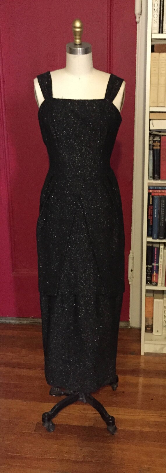 black sparkle gown