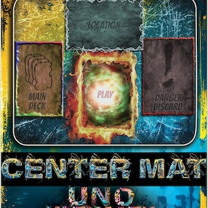 Ultimative Uno Marvel DC Custom Spielmatten Karte - Board Foil Chase CENTER MAT