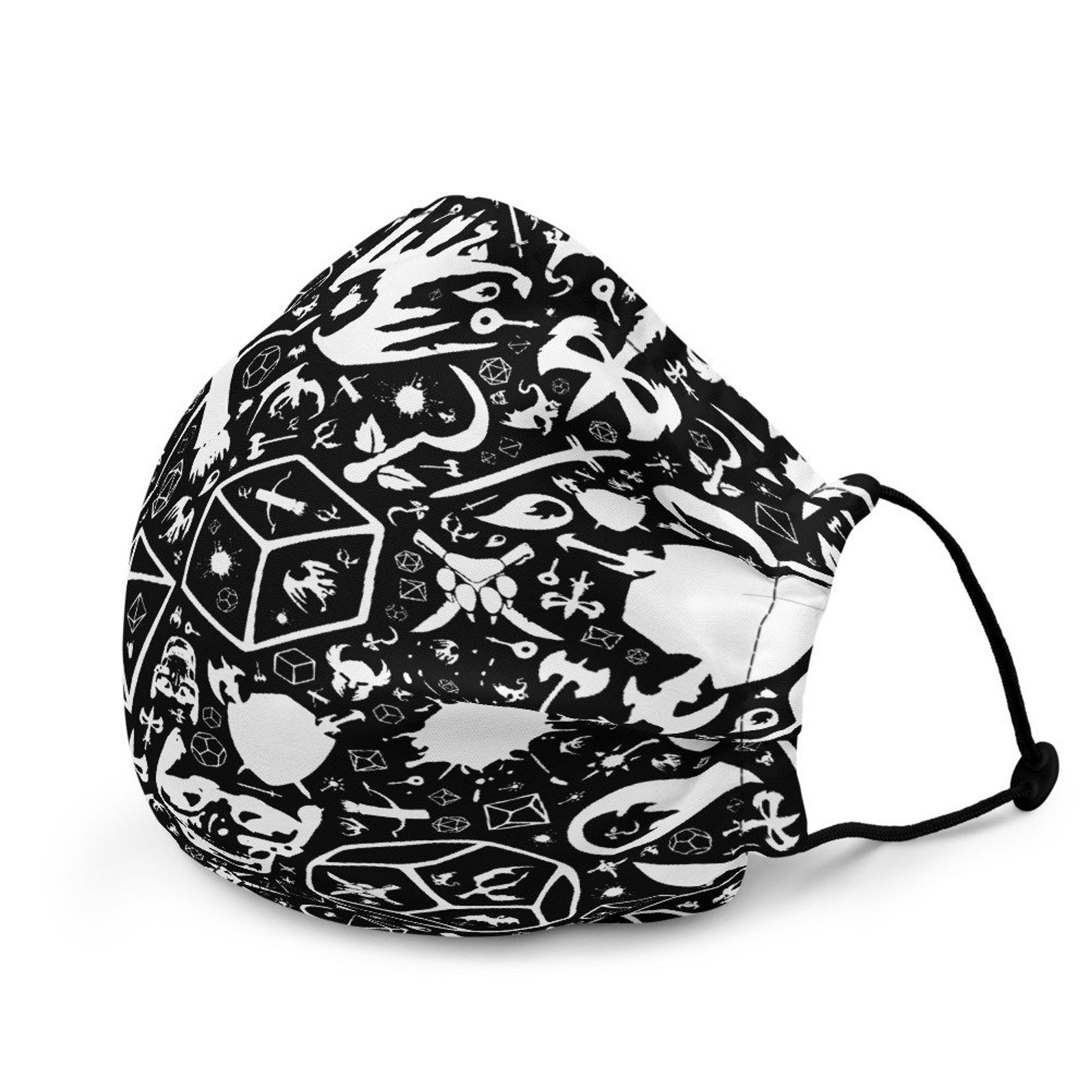 DND Dungeons Face Mask Dragons Design Cover Retro Tabletop RPG Etsy Ireland