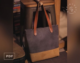 Bolso de mano de cuero [Patrón PDF]