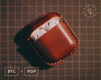 Molde de capa de couro para AirPods - Arquivo digital STL+PDF