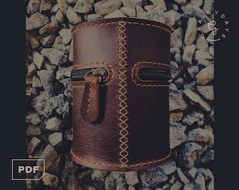 Bolsa de couro para lentes [padrão em PDF]