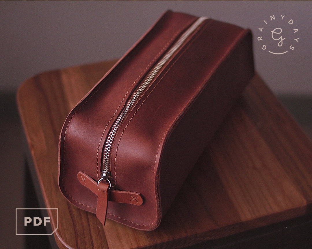 Leather Dopp Kit Toiletry Bag PDF Pattern Etsy