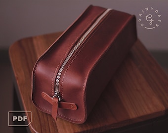 Leather Dopp Kit Toiletry Bag [PDF Pattern]