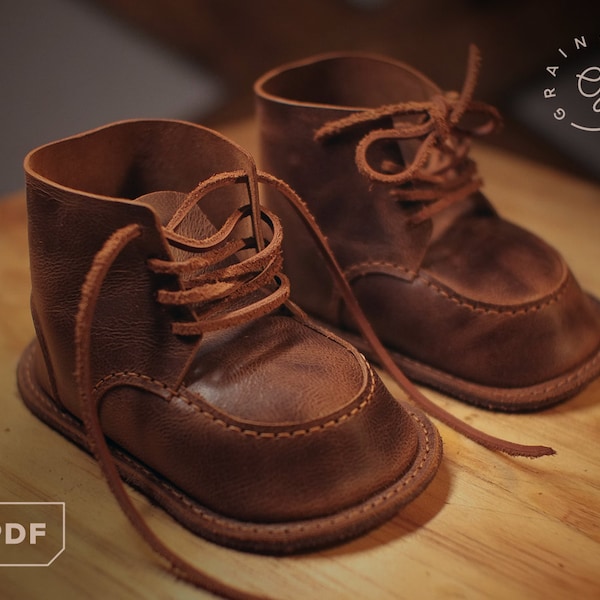 Patron PDF de bottines pour bébé (tailles - 3/4/5 UK)