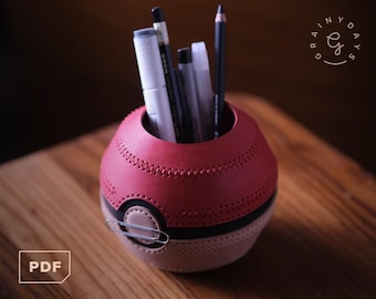 Portapenne a sfera magnetico in pelle [Modello in PDF]