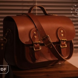 Sac cartable en cuir de 30 cm (12 po.) [Modèle PDF]