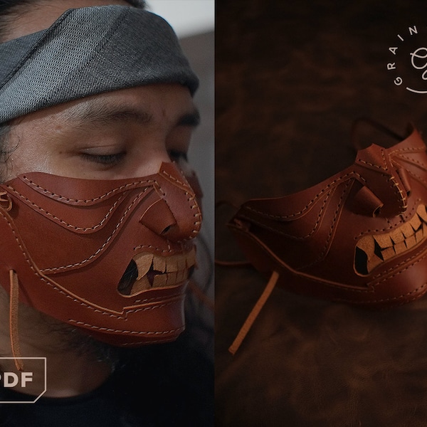 Oni / Hannya Leather Mask [PDF Pattern]