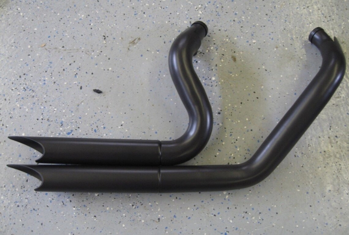 Harley Sportster Exhausts Dual Staggered Black Exhausts Etsy