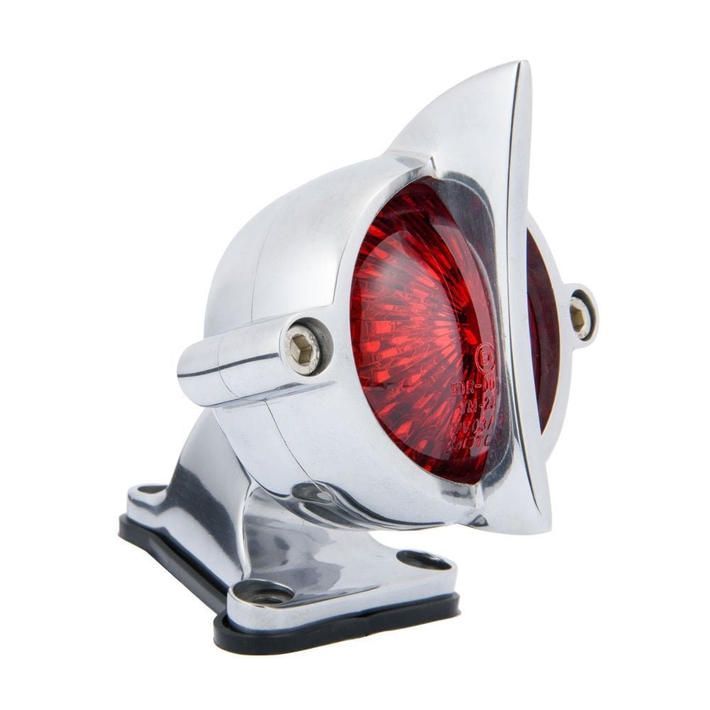 Motorcycle Tail Light Fender Mount Cuda Tail Polished , Running , Tail Light  & Plate Light in Stock 