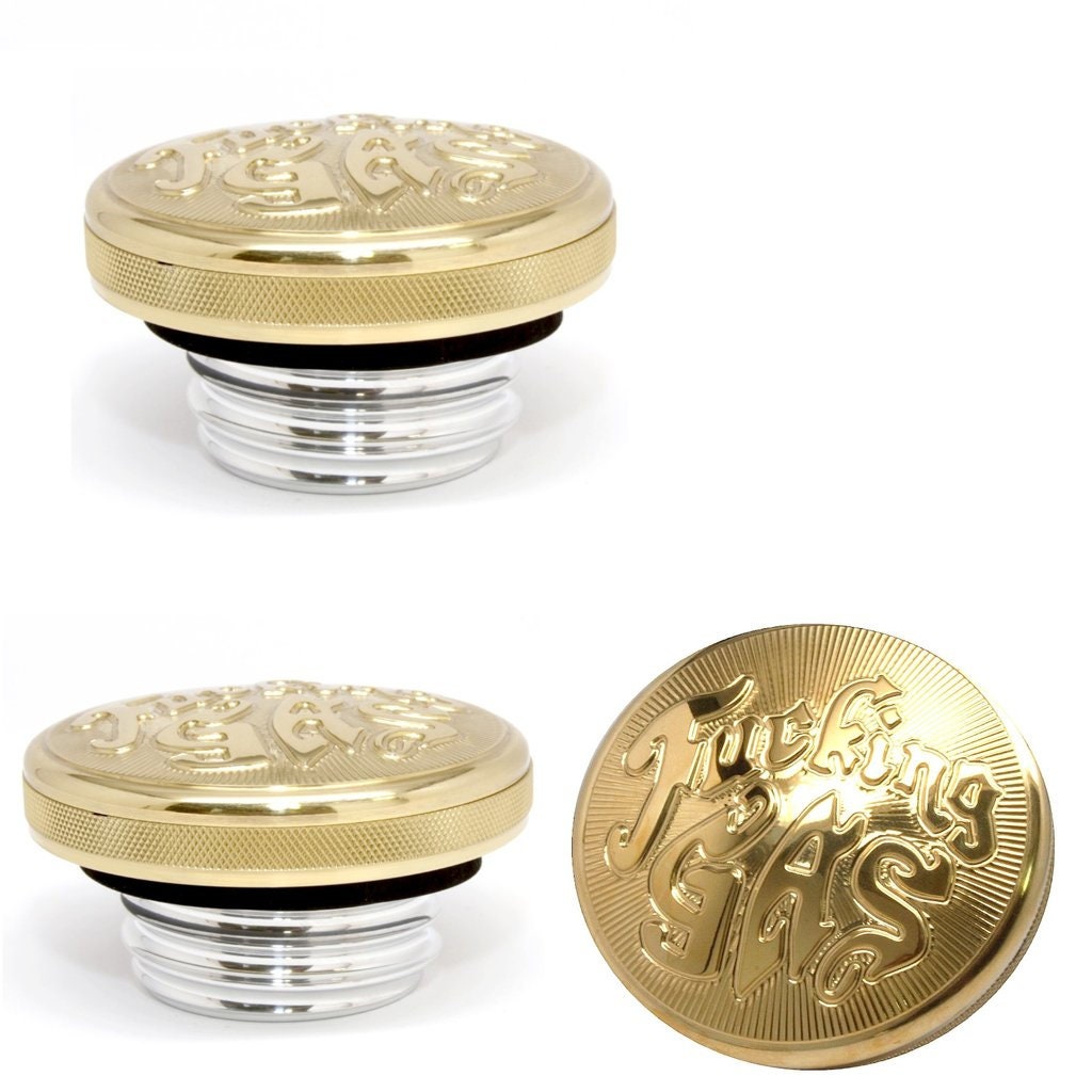 Harley Threaded Style Brass Gas Caps Pair Left & Right Side / Etsy