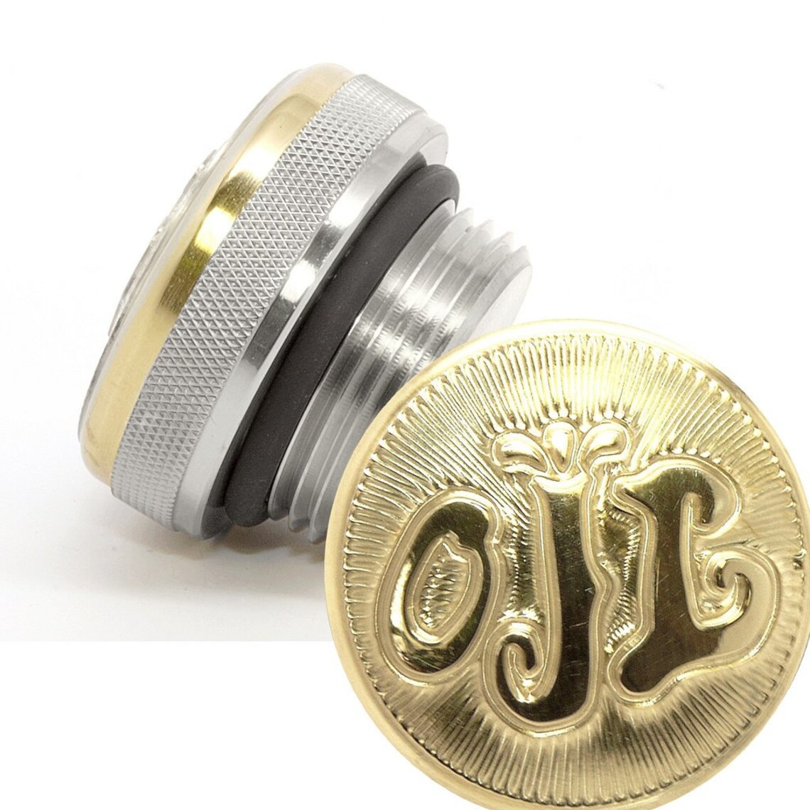 Harley Custom Oil Series Oil Plugs , Brass , Black or Polished / Made