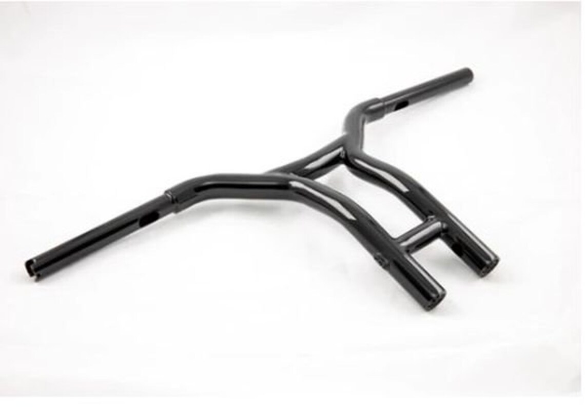 T BARS , Motorcycle , Pullback T Bars , 12 or 14 Tall ,BLACK 1.25