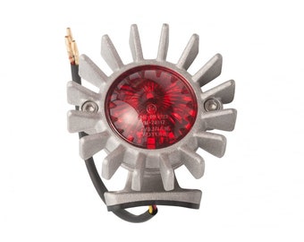 Motorcycle Tail light Fender Mount  Shot Blast FINNED, Running , Tail light & Plate Light