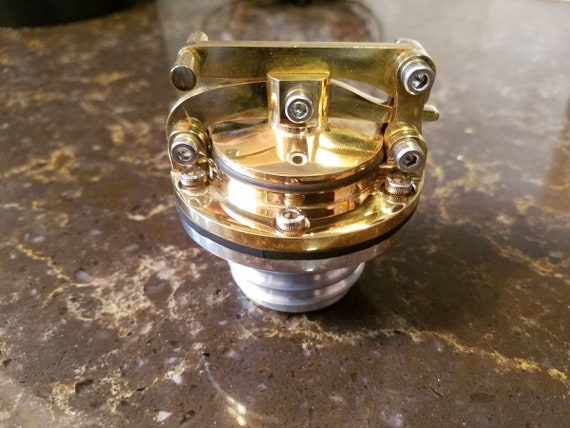 Thread in Brass Gas Cap for Hot Rods or 