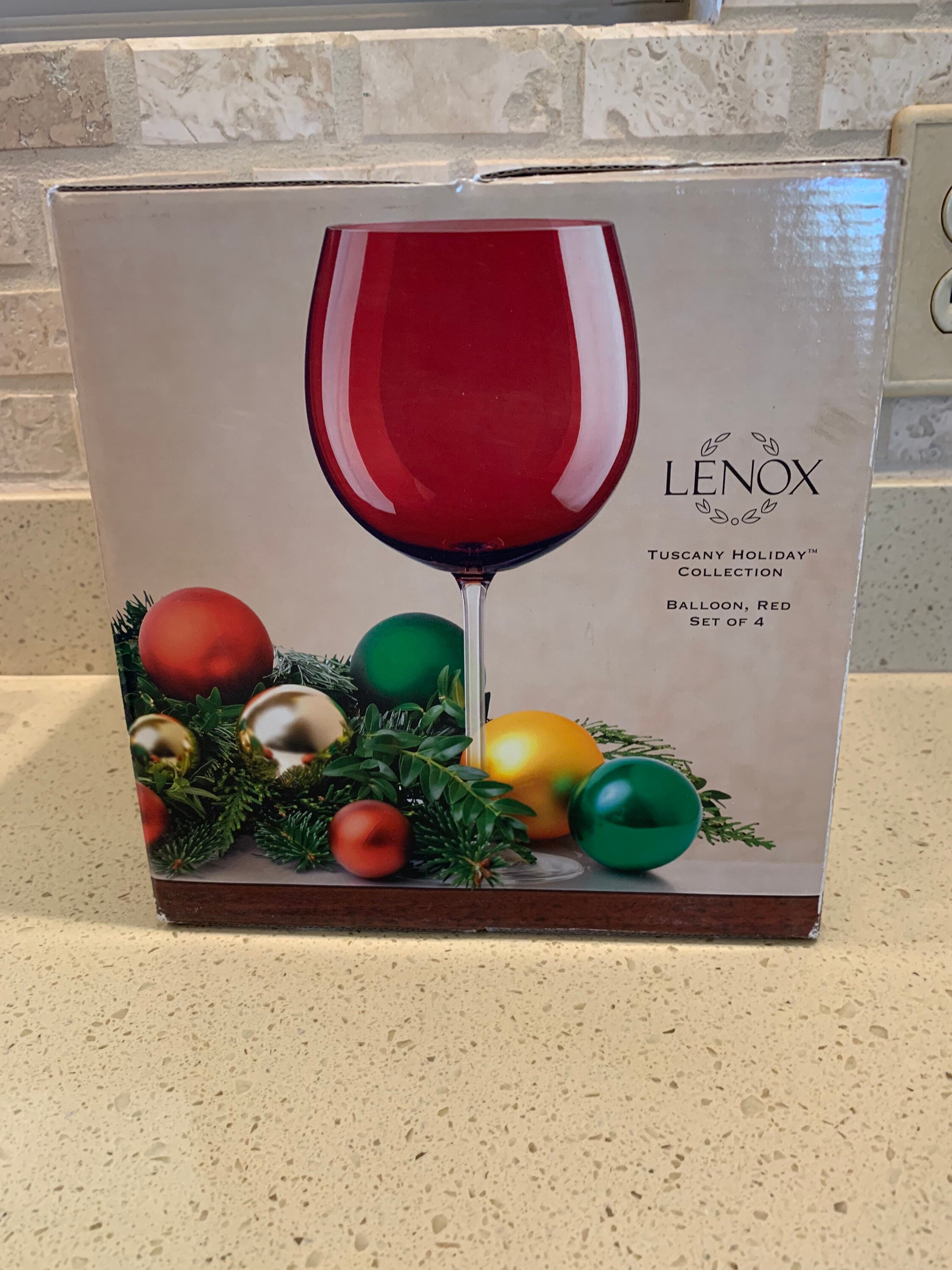 Lenox Tuscany holiday Red balloon wine glasses Etsy